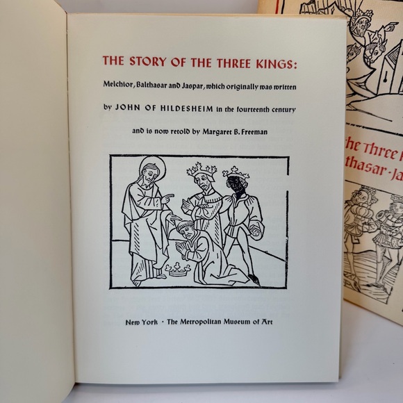 1978 Story of the Three Kings Melchior Balthasar Jaspar Nativity Woodcut Art - Picture 6 of 12